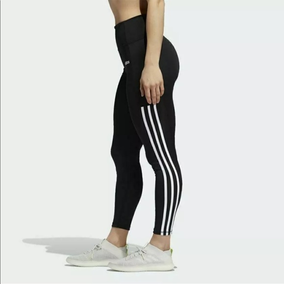 adidas Pants - Adidas Climate 3 Stripe Active 7/8 Leggings